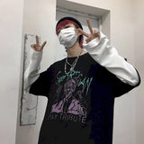 Cross of Thorns fake two-piece for men women long-sleeved dark hip-hop loose large size autumn new trend top