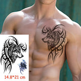 Waterproof Temporary Tattoo Sticker Pirate Ship Skull Flag Tatoo Water Transfer Fake Tatoo Flash Tatto Woman Man Kid 14.8*21