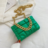 Ladies Popular Rhombus Handbags 2022 New Fashion PU Leather Chain Shoulder Bag Trendy Texture Solid Color Messenger Female