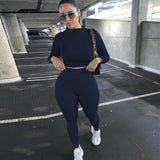 Woherb And Winter New Women's Casual Two-Piece Slim Long Sleeve Sports Suit-Outfit