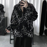 2022 Streetwear Harajuku Blouse Couple Shirt Women Men Clothing Blouses Bf Long Shirts Spring Autumn Turn-down Collar Casual