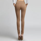 2023 Spring Summer Women Trousers Harem Pants Elastic Waist Oversize Khaki Black Casual Long Pants DF181-Outfit