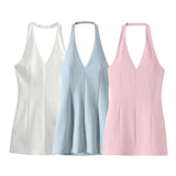 New Spring V-Collar Slim Dress 2744777-Outfit