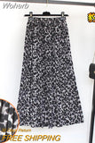 Women Summer Chiffon Floral Print Skirt High Waist A-line Elegant Skirts Beach Many Colors Mid-length Skirt QT1615-Outfit
