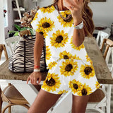 Summer Women's Suit Two Pieces Tracksuit Short Sleeve Sports Suits Women 2021 Casual Tracksuits Elastic Waist Lady