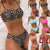 Woherb New Sexy Leopard Print Split Two-Piece Sexy Bikini
