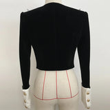 New Star Fashion Collage Bump Color Repair Velvet Short Suit Jacket