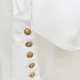 New Star Fashion Simple Repair White Long-Sleeved Horn Sleeve