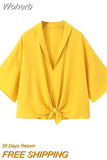 2023 Women Summer Loose 2-Pieces Sets Fashion Solid Satin Blouses Tops and Trousers Female Elegant Two Suits Clothing-Outfit