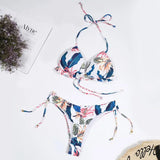 Sunflower Printed Bikini Set Sexy Swimwear Women Mujer Push Up Padded Biquini Bathers Bandage Bathing Suit Swimsuit