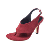 2022 New Ladys Summer Sandals Thin High Heels Solid Sexy Women Shoes Pumps Wine Red Casual Medium Sandals