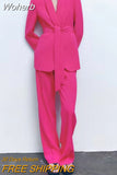 2023 Women Spring Pant Suits 2 pieces sets Casual Blazers Coats and Trousers Female Elegant Street Two Suit Clothing-Outfit