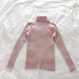 2021 Women Pullover Turtleneck Sweater Long Sleeve Knitted Soft Female Basic Tops Korean Fashion Ladies Jumper