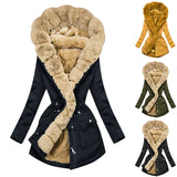 Autumn And Winter Coat Women's Warm Wool Hooded Jacket