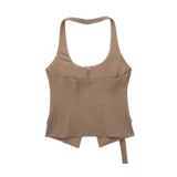 New Pocket Decoration Neck Collar Slim Blouse 3067029-Outfit