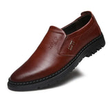 Leather Men Casual Shoes 2021 Spring Autumn Breathable Mens Loafers Fashion Slip-On Soft Driving Shoes Zapatillas