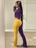 Winter Contrast Color Velour Zipper