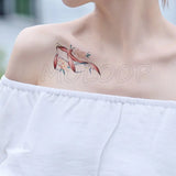 Tattoo Sticker Mermaid Little Element Small Devil Fish Jellyfish Whale Sea Animal Water Transfer Temporary Fake Body Art