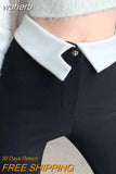 Pants Women Autumn Winter Vintage Casual Korean Style Fashion Chic Student Elasticity Streetwear Female Ulzzang All-match-Outfit