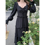 Woherb Wood Ear Temperament Light Mature Large Size Fat Mm Dress Female Summer 2024 New Design Sense Small Small Skirt-Outfit