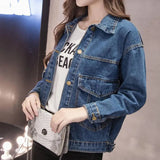 Woherb Coat Female Early Fall 2024 New Tide Loose Korean Version Student Bf Thin Jacket Autumn Suit Short Jacket-Outfit