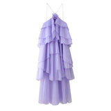 Women's Fashion Cascade Decoration Open Back Design