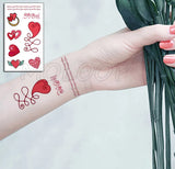 Water Transfer Tattoo Sexy Red Lips Print Tattoo Body Art Waterproof Temporary Fake Flash Tattoo for Man Woman Kid