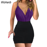 Sexy Two Piece Set Wome Fashion V-neck Sleeveless Suspender Top Floral Print Tight Skirt Suit Two Piece Set Women-Outfit