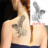 Waterproof Temporary Tattoo Sticker Horse Big Animal Hair Tatoo Water Transfer Fake Tatoo Flash Tatto Woman Man Kid 14.8*21