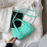 Female Bag New Simple Large-capacity Shoulder Bag PU Leather Zipper Messenger Bag Boston Fashion Handbags for Women
