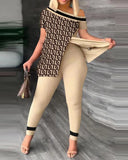 Independent Station Spring And Summer Printing Fashion Suit 2-Piece Set For Women-Outfit