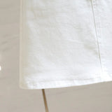Woherb Summer New Style High Waist White Denim Skirt Korean Version Versatile Show Thin A-Word Wrap Hip Skirt Tide-Outfit