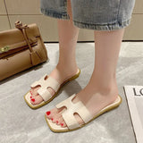 Xiangfeng Slippers Women's New Summer 2025 Summer Wears Low Heel With Skirt Temperament Women's