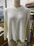 Woherb Women's Summer Cover Sleeve Top Casual Round Collar Loose Knit Sweater Jacket Woman-Outfit