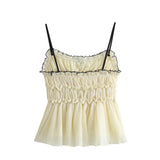 New Spring Style Small Bow Decorated With Texture Slim Halter Top 7200012-Outfit