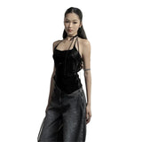 Woherb Summer Women's Solid Color Slim Fashion Hanging Neck Sling Sexy Back Vest Female-Outfit