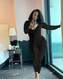 Slim Waist V-Neck