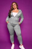 Fall Plus Size Casaul Solid Hoodies And Pant