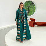 African Dresses for Women Robe Africaine Femme 2023 Fashion Sequin Embroidery Ankara Outfits Abaya Kaftan Boubou Party Gown-Outfit