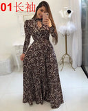 Spring Autumn Bohemia Flower Print Women's Dress Cuasla Hollow Out Long Sleeve Maxi Dresses Fashion Tunic Party Dress