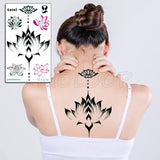 Temporary Tattoo Sticker Totem Flower Arrow Color Sexy Chest Back Fake Tatoo Waterproof Flash Tatto Body Art for Woman