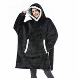 Print Hoodie Sweatshirt Women Fleece Christmas Oversized Hoodies Giant TV Blanket With Sleeves Loose Pullover Xmas