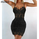Women Eyelash Lace Contrast Bodycon Mini Sundress 2022 Femme Corset Spaghetti Strap Robe Lady Outfits Club Clothing-Outfit