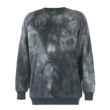 Casual Oversized Sweatshirts Women Tie Dye Print Autumn Winter Fashion Pullover Lady Loose Top Streetwear