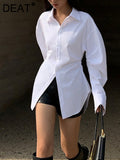 2023 Autumn Women's Shirt New Fashion Lapel Loose Single Braested Long Sleeve Solid Color Simple Blouse Female Tide 17A465 1028-0-Outfit