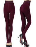Plus Thick Velvet Warm Leggings Autumn Winter Fashion Plus Size Sexy Seamlessly High Waist Leggings Warm