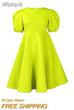 A-line Dress African Dresses for Women 2023 Elegant Short Lantern Sleeve High Waist Robe Africaine Femme African Clothes-Outfit