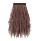 Mesh Dress Women's Long Mid-Term 2025 Spring New Yarn Skirt High-Waisted Thin Skirt