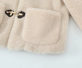 New Spring Buckle Plush Jacket Jacket 5854223-Outfit