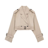 New Women's Short Cut Wind Coat Jacket Jacket Female